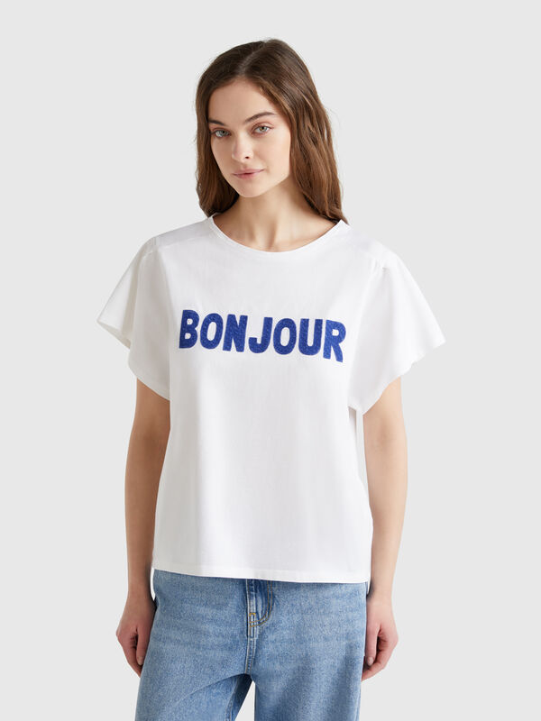 camiseta con bordado Mujer