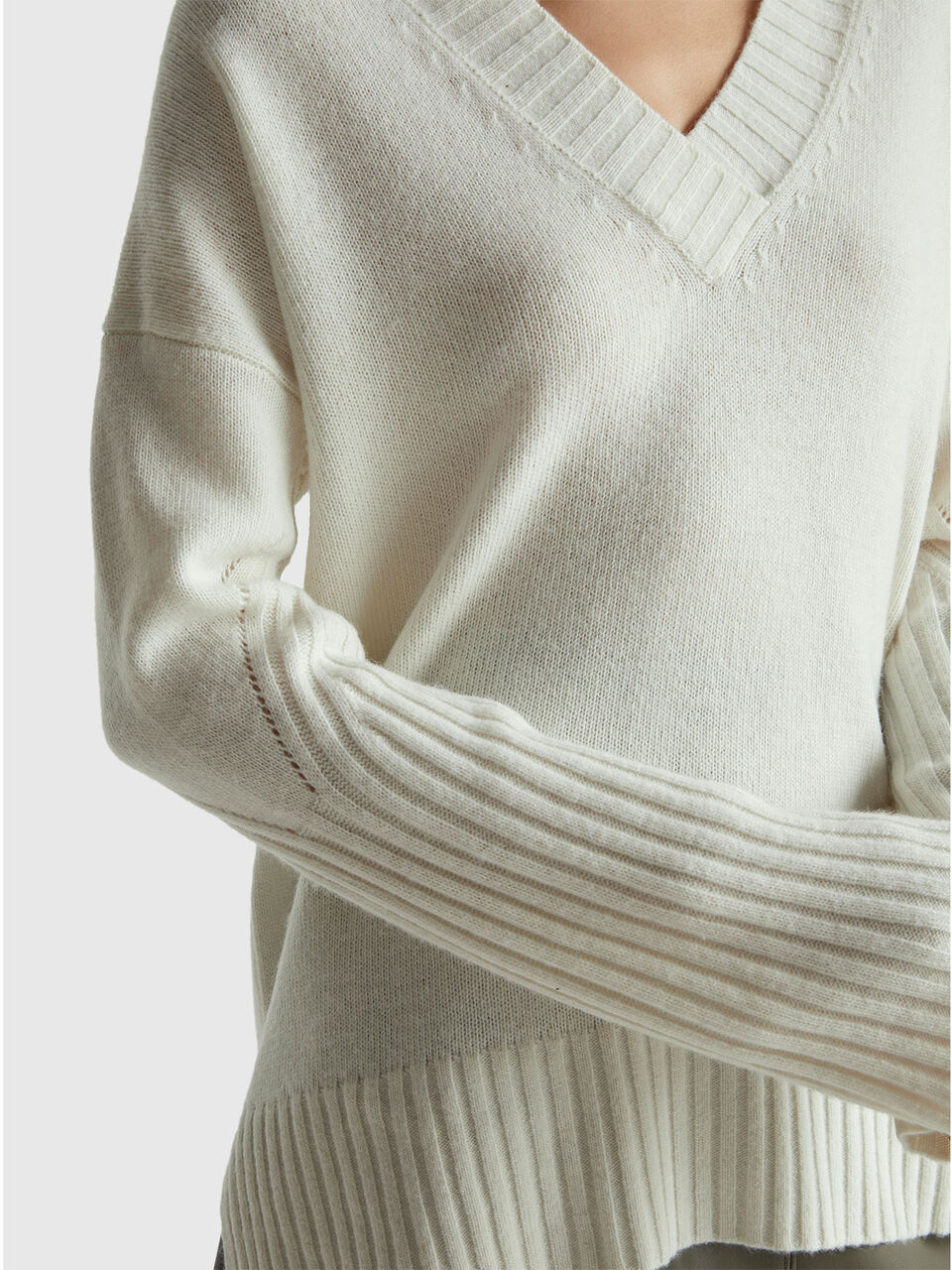 V NECK SWEATER L/S Mujer image number null