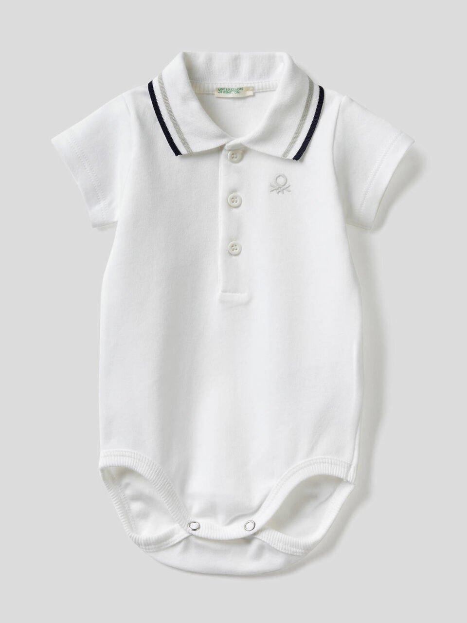 Body de estilo polo de algodón orgánico image number 1