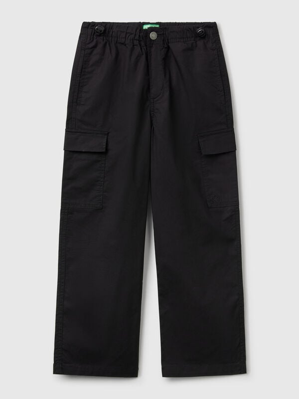 Pantalón paracaídas de algodón elástico Niño