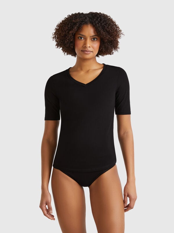 Camiseta de algodón superelástica Mujer