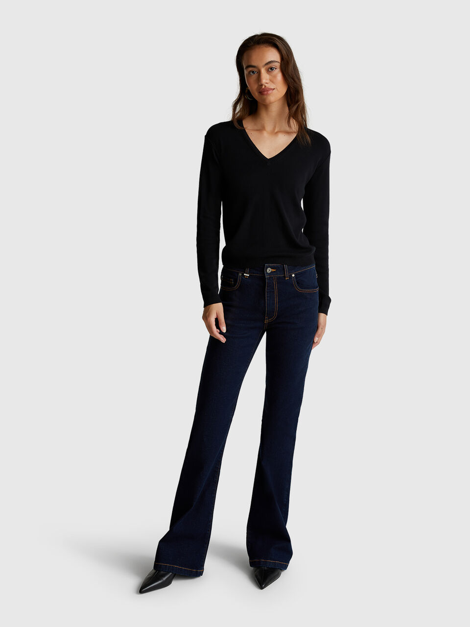 V NECK SWEATER L/S Mujer image number null