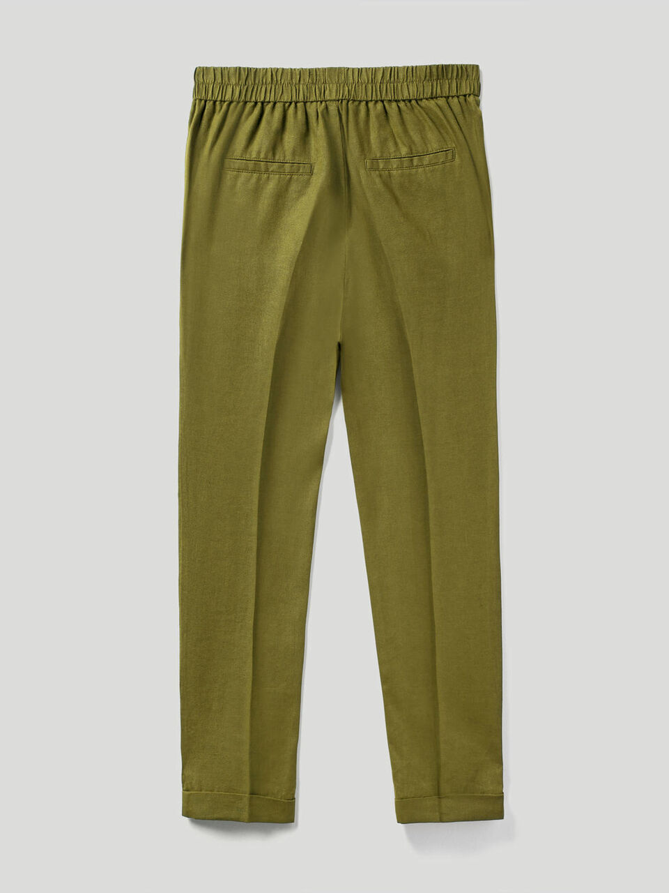 Pantalón cropped de 100% lino image number 2