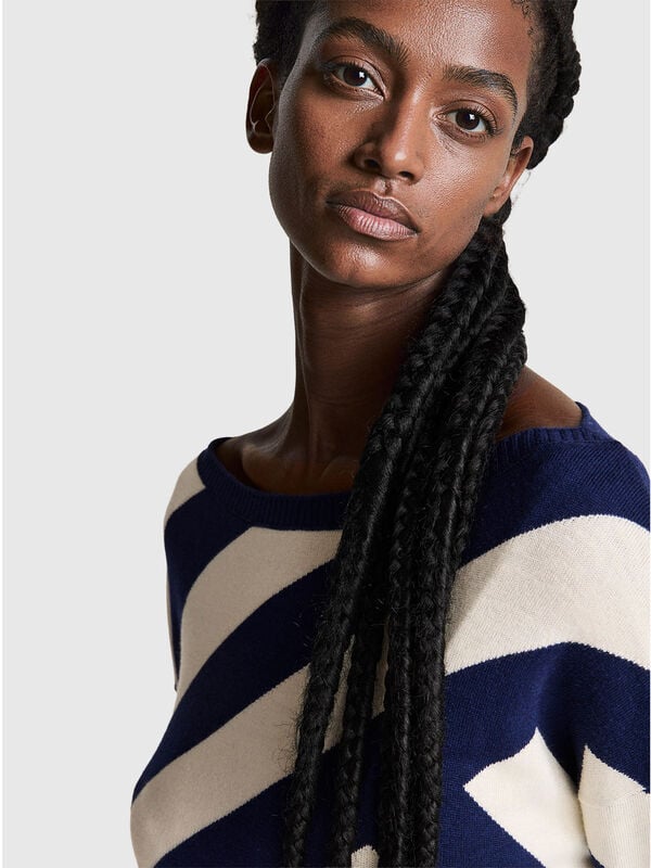 Suéter de rayas del regimiento Mujer