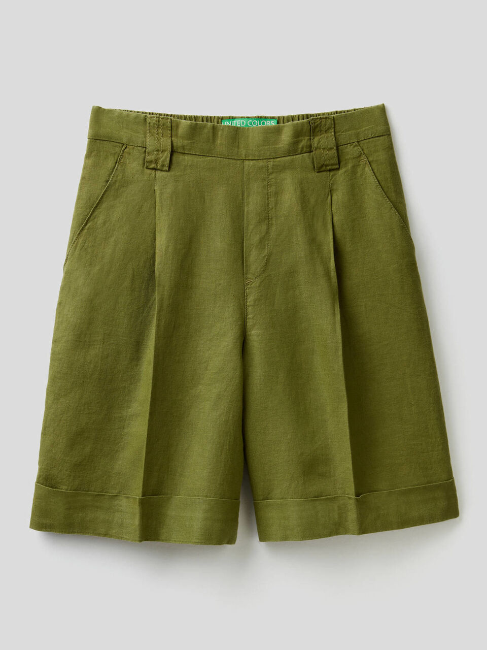 Bermudas de 100% lino image number 1