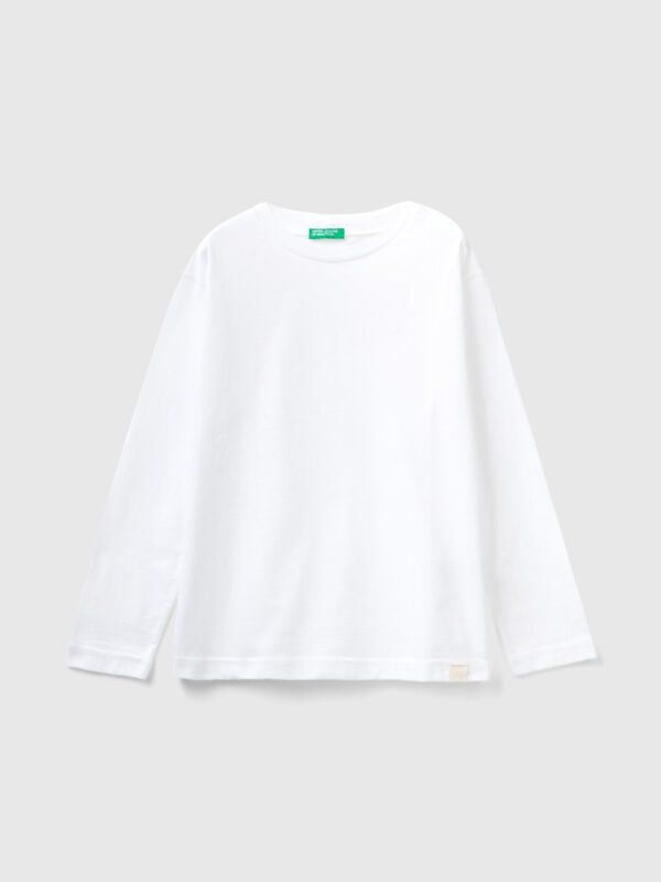 Camiseta de cuello redondo de 100 % algodón orgánico Niño