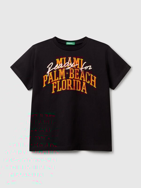 Camiseta con estampado flúor Niño