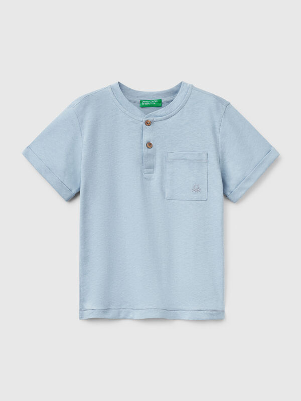 Camiseta con escote henley Niño
