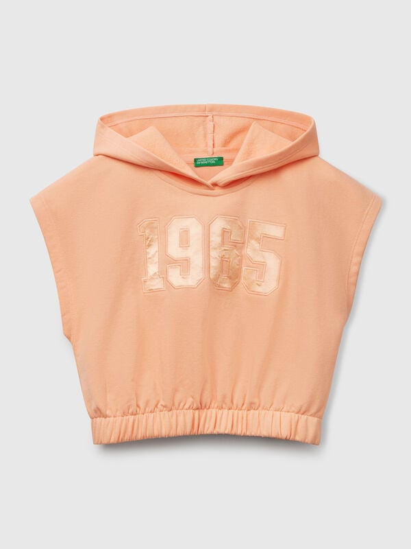 Sudadera sin mangas con capucha Niña
