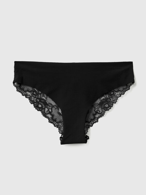 Brasileña elástica con encaje Mujer