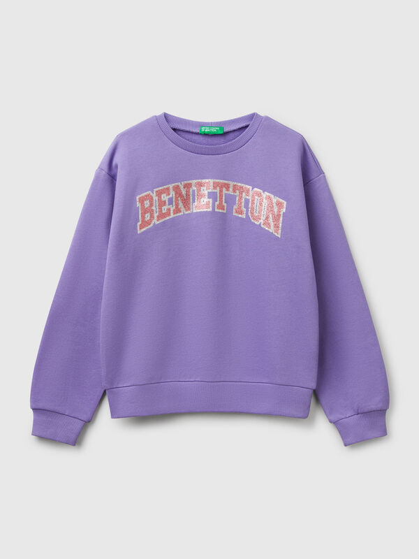 Sudadera con estampado de glitter Niña