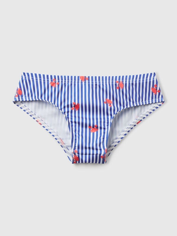 Braguita de baño de rayas con estampado de cangrejos Niño