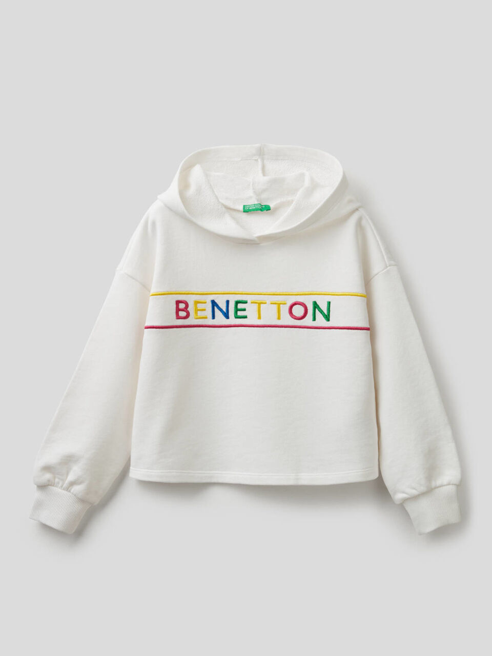 Sudadera de algodón con logotipo bordado image number 1