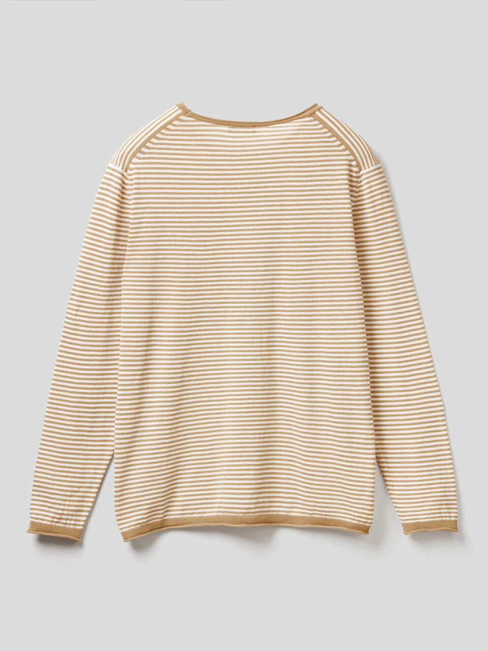 Jersey de rayas finas con cuello redondo image number 2