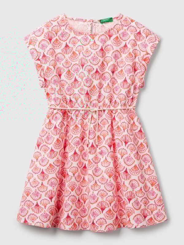 Vestido estampado evasé Niña