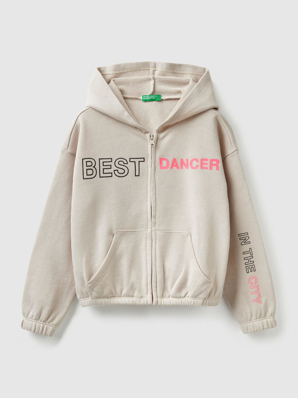 Sudadera corta con cremallera image number 1