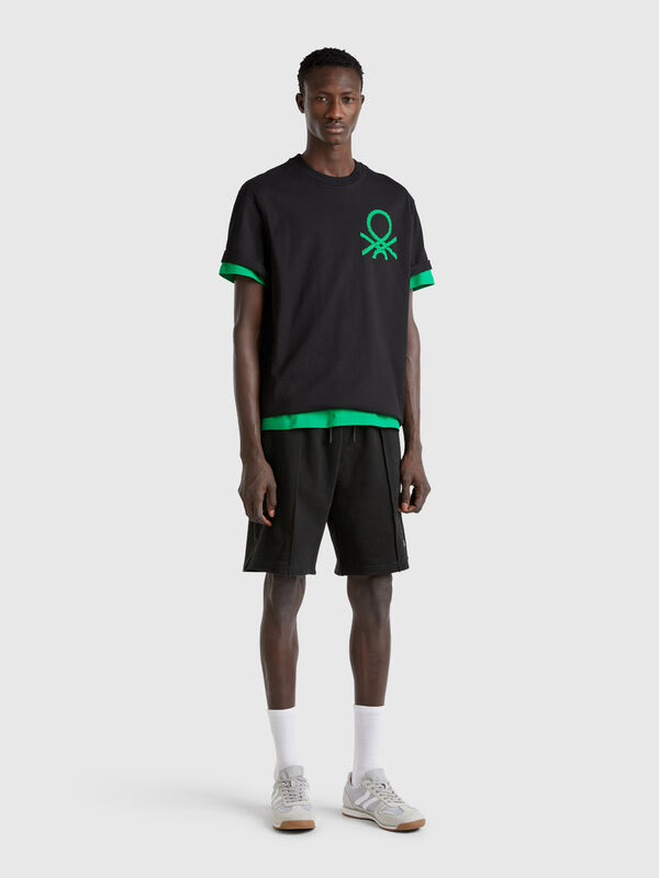 Bermudas de felpa de algodón  Hombre