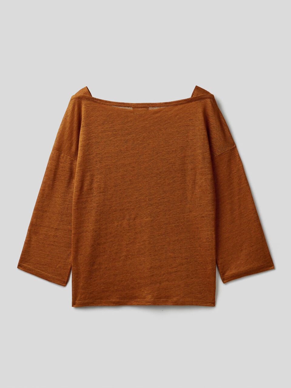 Camiseta de 100% lino con manga francesa image number 2