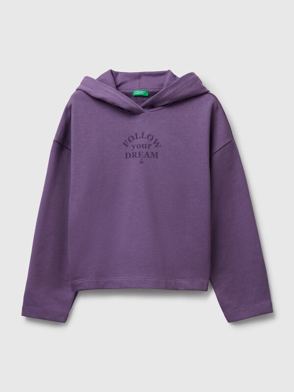 Sudadera con estampado de eslogan Niña