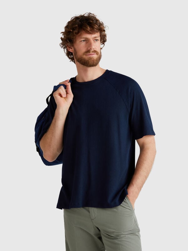 Camiseta mezcla de lino Hombre