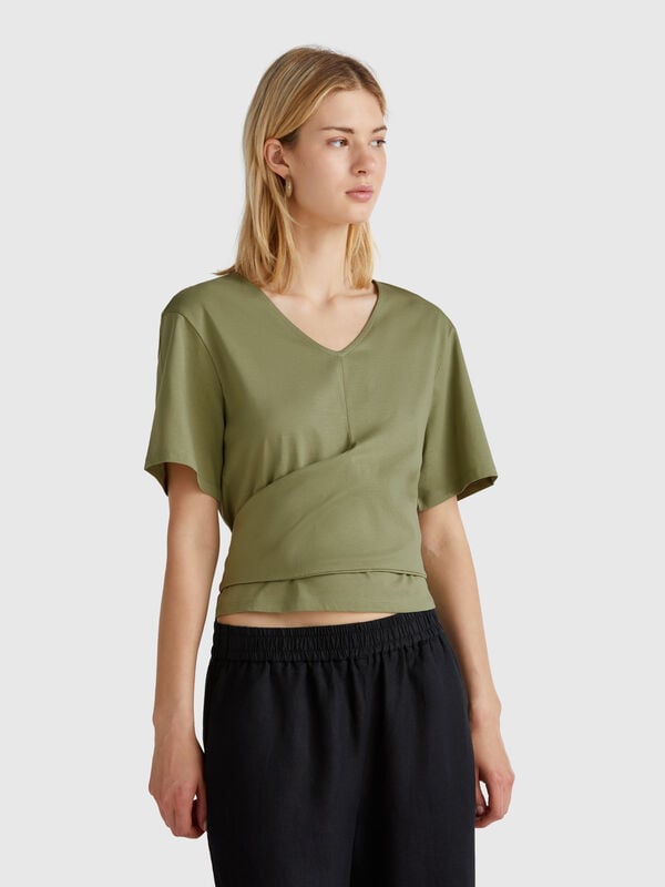 Camiseta con nudo en la espalda Mujer
