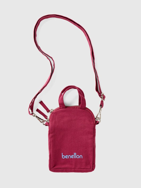 Funda para móvil burdeos de 100 % algodón