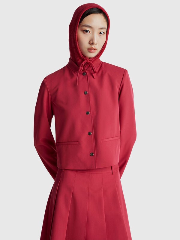 Chaqueta de mezcla de viscosa elástica Mujer