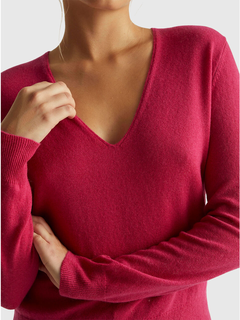 V NECK SWEATER L/S Mujer image number null