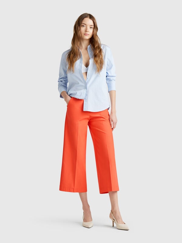 Pantalón cropped de talle alto Mujer