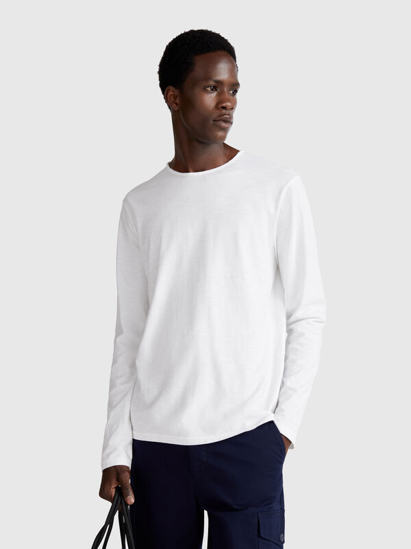 Camiseta de manga larga 100% algodón Hombre