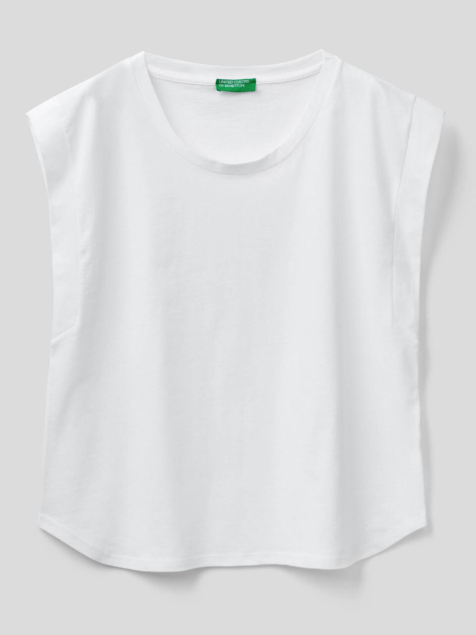 Camiseta de algodón con manga casquillo image number 1