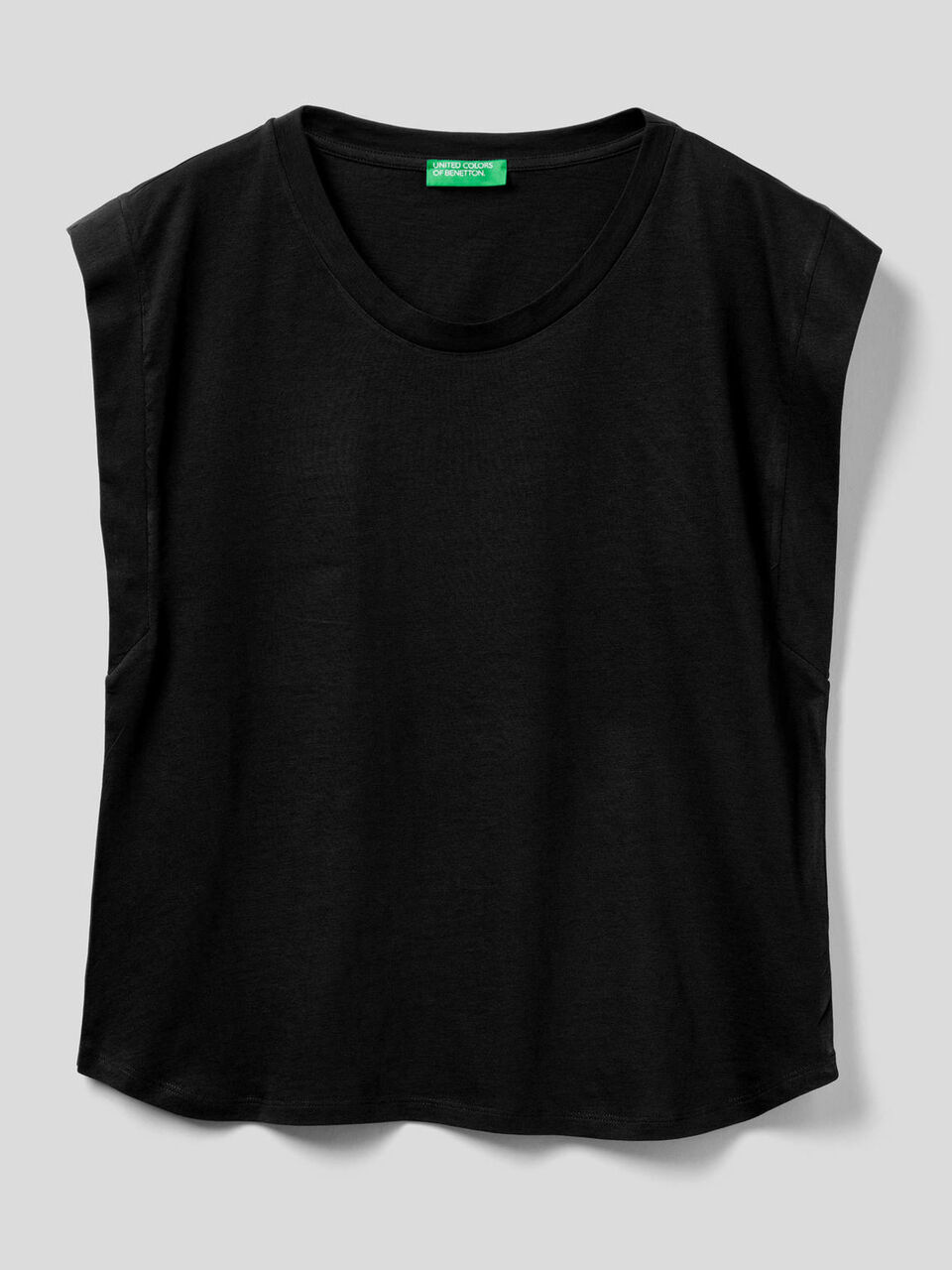 Camiseta de algodón con manga casquillo image number 1