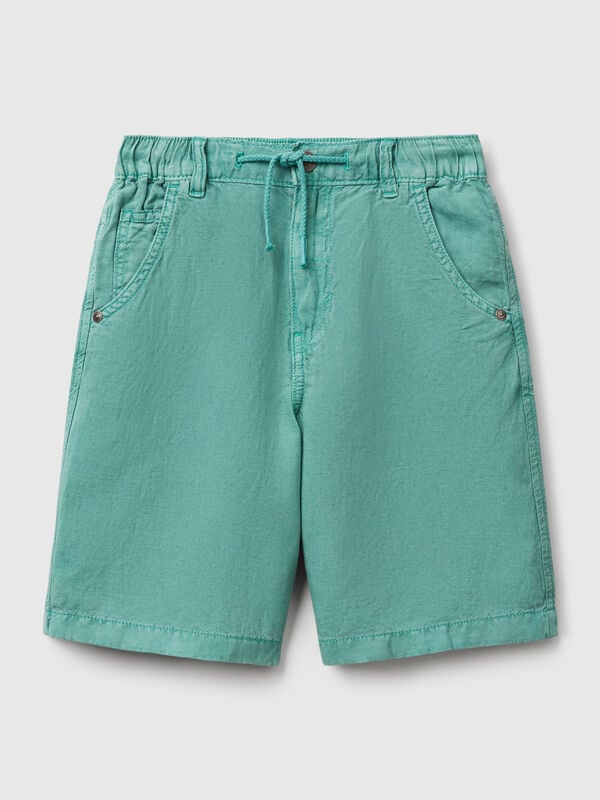 Bermudas en mezcla de lino Niño