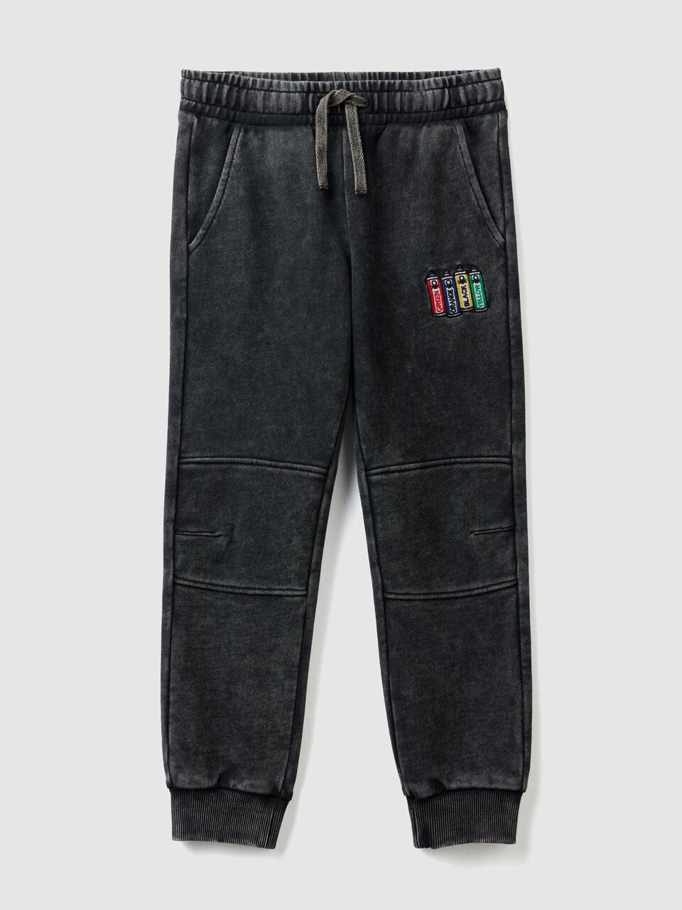 Pantalón jogger de felpa con parche image number 1