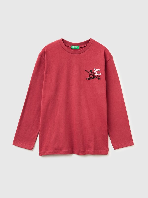 Camiseta de algodón cálido con estampado Niño