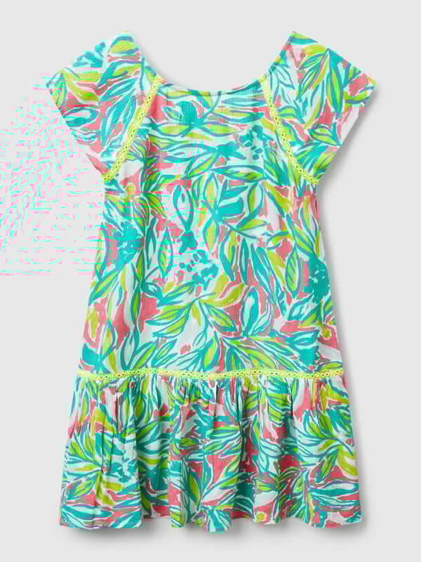Vestido estampado tropical Niña