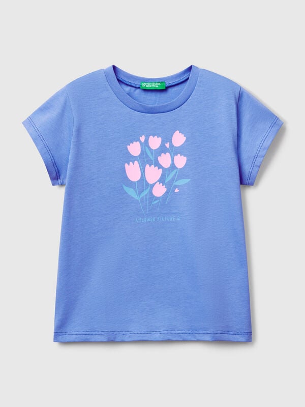 Camiseta con estampado flúor Niña