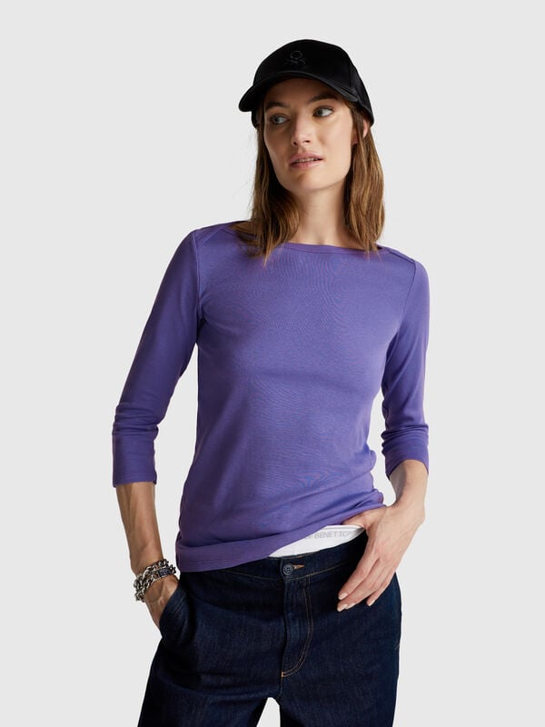 Camiseta de cuello barco Camiseta de cuello barco Mujer