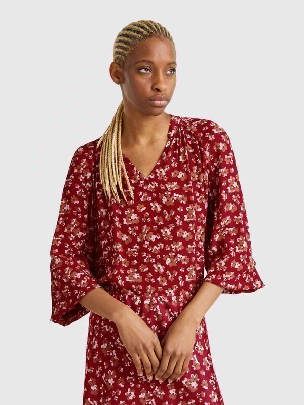 Blusa fluida flores Mujer