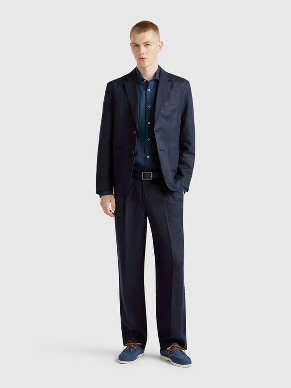 Chinos holgados de puro lino Hombre