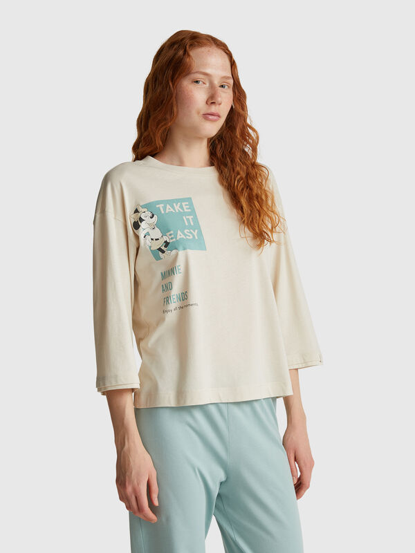 Camiseta con eslogan y estampado ©Disney Minnie Mujer