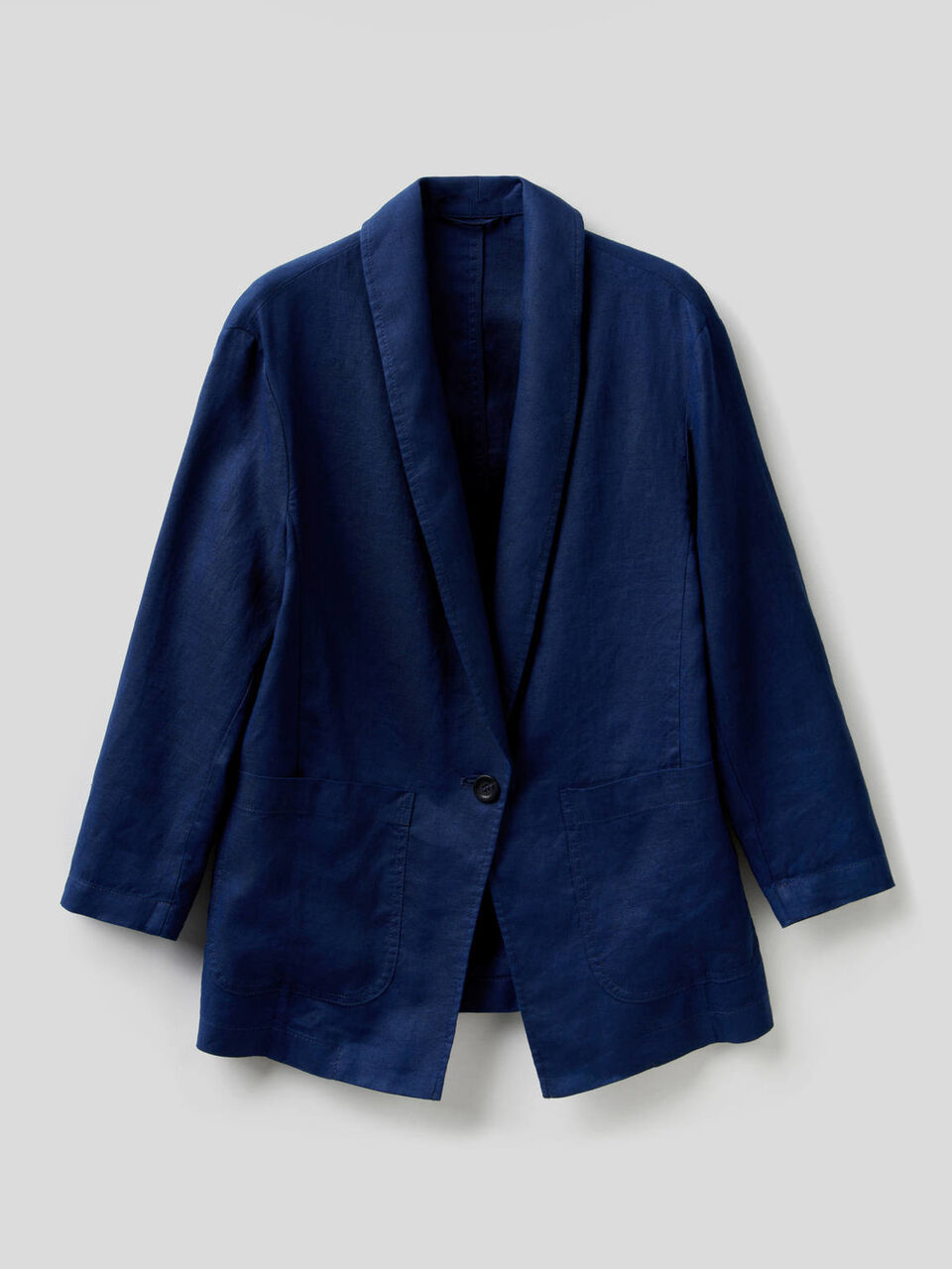 Blazer de lino con manga francesa image number 1