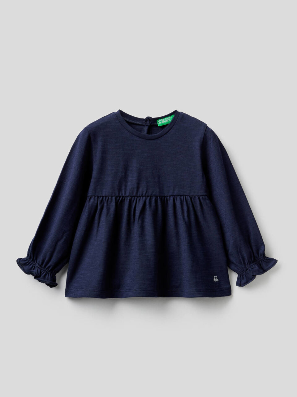 Blusa de 100 % algodón orgánico con volante image number 1