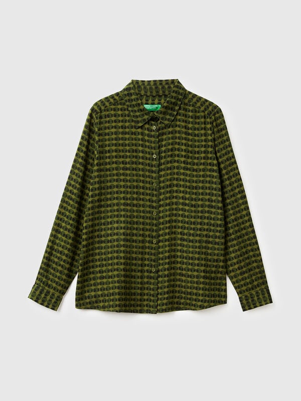 Camisa de viscosa estampada Camisa de viscosa estampada Mujer