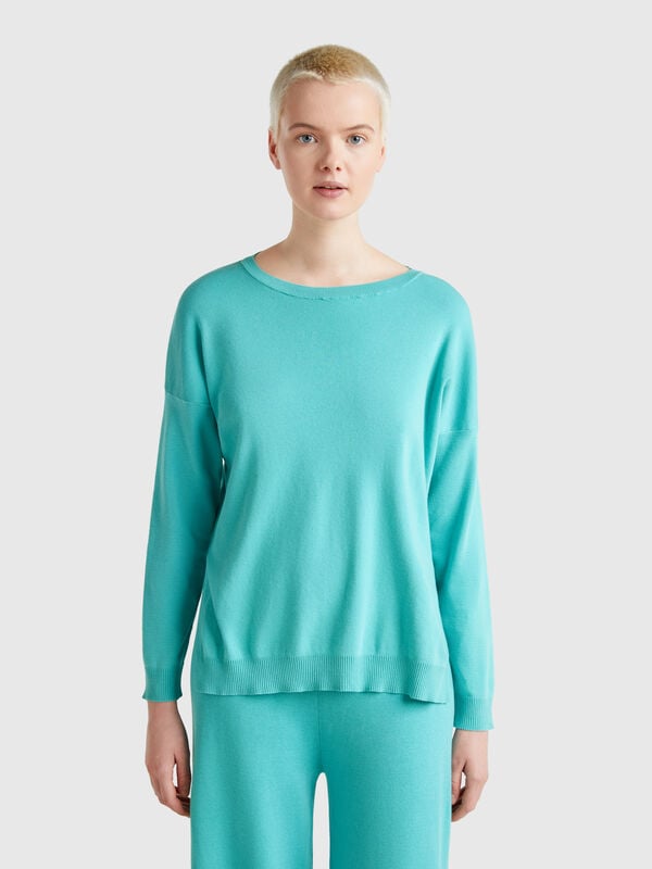 Jersey over fit de algodón Mujer