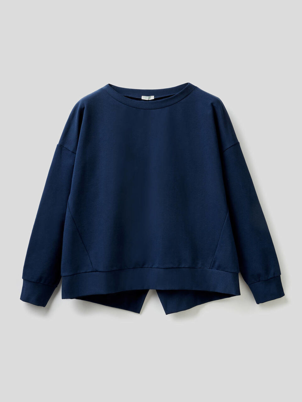 Sudadera evasé de algodón elástico image number 1