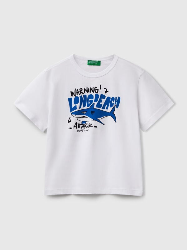 Camiseta con estampado flúor Niño
