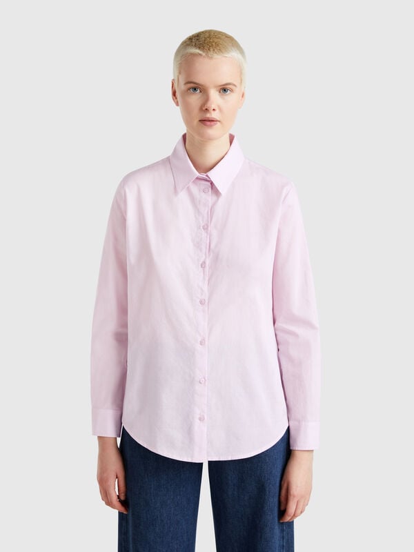 Camisa regular fit de algodón ligero Mujer