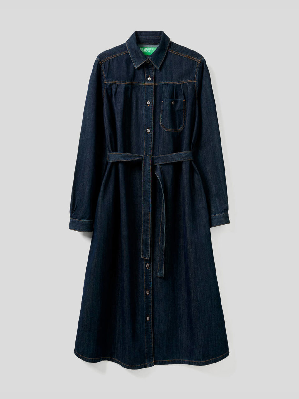 Vestido camisero en denim image number 1