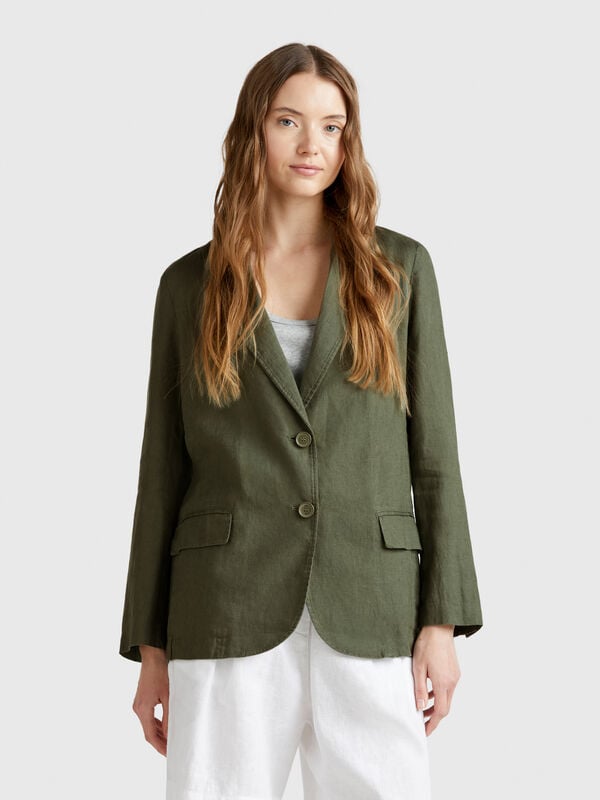 Blazer de puro lino Mujer